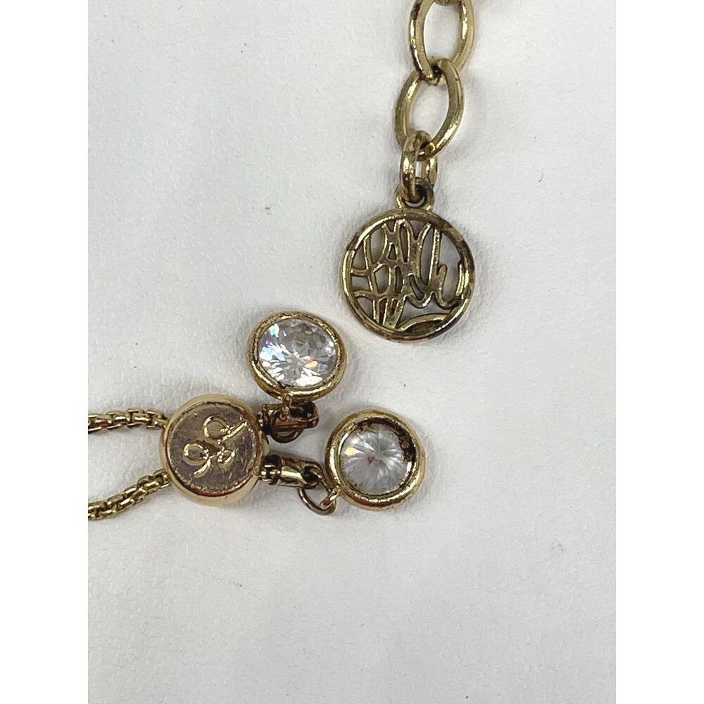 Lilly Pulitzer Gold-Tone Monstera Leaf Necklace Adjustable Bracelet Set READ - Picture 9 of 9